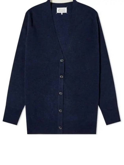 Stitched Lambswool Cardigan Navy S51HA1205 S18142 - MAISON MARGIELA - BALAAN 1