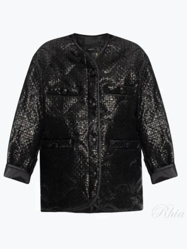 Gothic Coated Tweed Jacket WR125 R401A Black - R13 - BALAAN 1