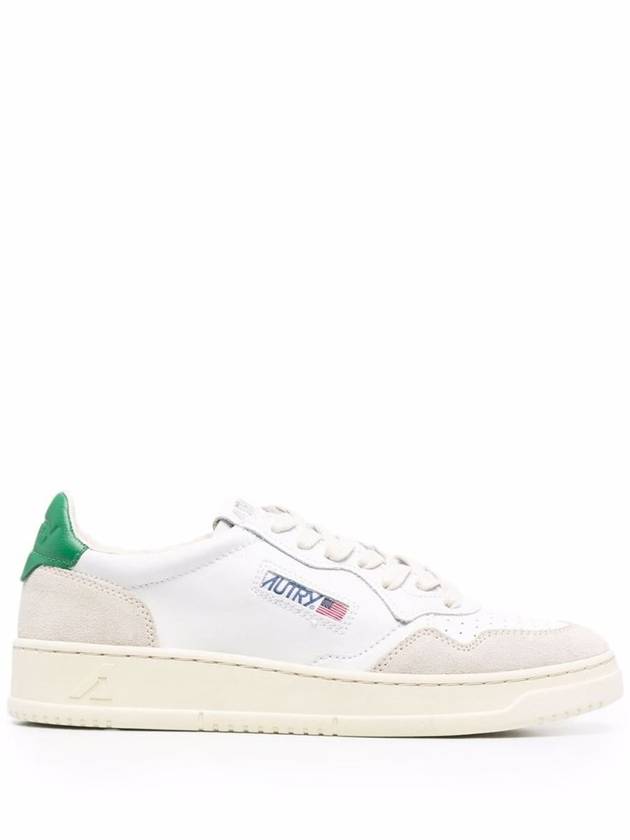 Men's Medalist Leather Low Top Sneakers Green Tab - AUTRY - BALAAN 2