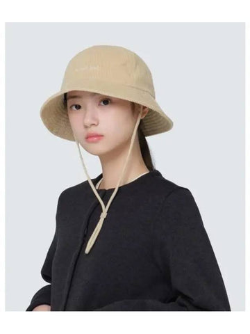 Corduroy Bucket Hat S24FUFBH61 Light Beige - SNOW PEAK - BALAAN 1