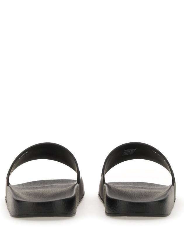 Rubber Rockstud Slippers Black - VALENTINO - BALAAN 5