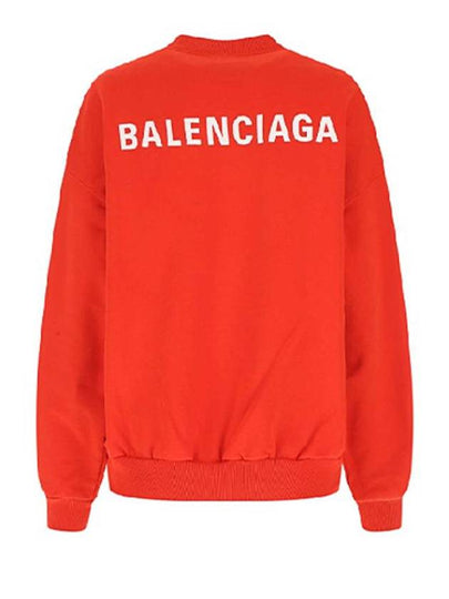 Women's Logo Embroidered Sweatshirt Red - BALENCIAGA - BALAAN 2