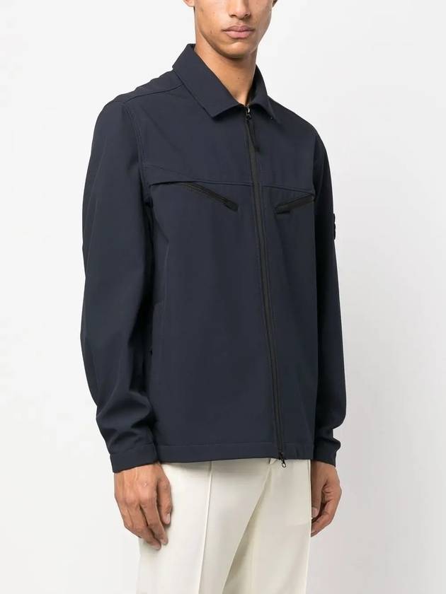 Light Soft Shell Shirt Jacket Navy - STONE ISLAND - BALAAN 4