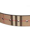 Men's Vintage Check Leather Belt Beige - BURBERRY - BALAAN 5