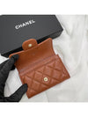 Card wallet snap chocolate brown gold classic caviar AP0214 - CHANEL - BALAAN 7