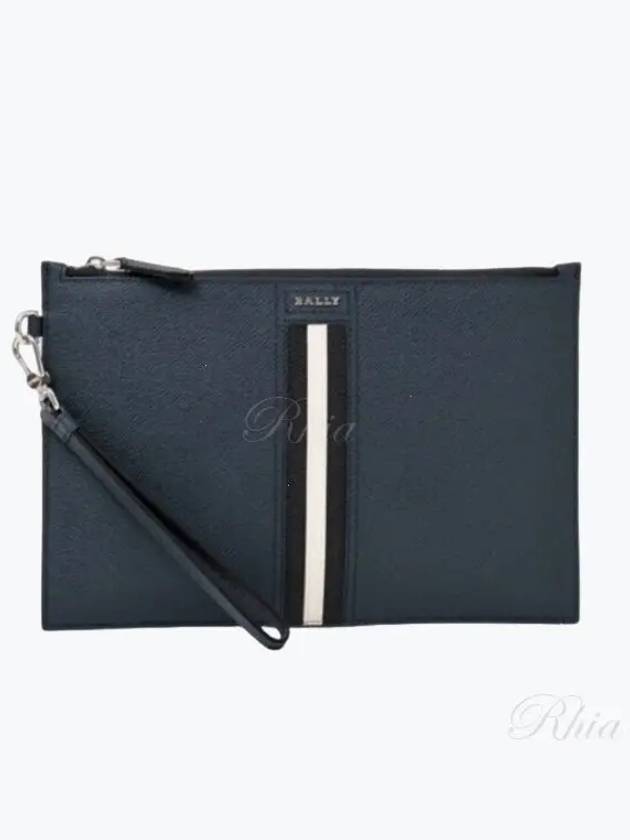 Striped Clutch Bag Navy - BALLY - BALAAN 2