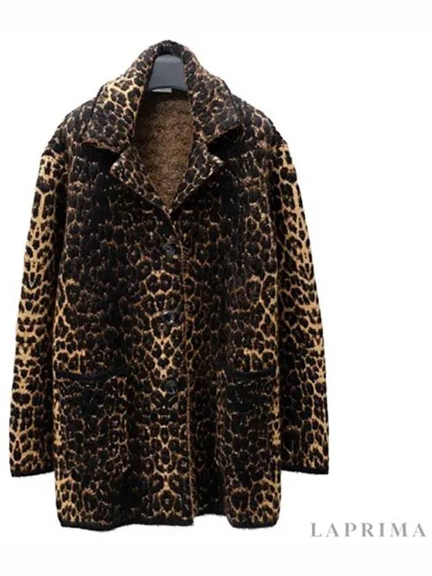 leopard print breasted single coat - SAINT LAURENT - BALAAN.