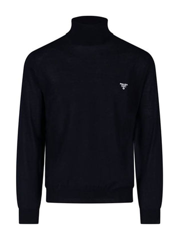 Superfine Turtleneck Navy - PRADA - BALAAN 1