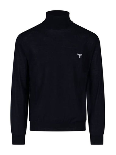 Superfine Wool Turtleneck Navy - PRADA - BALAAN 1