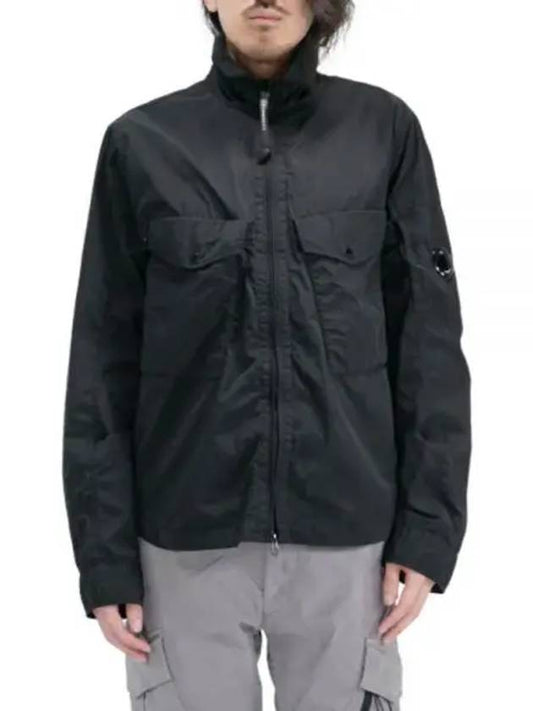 Chrome R Lens Wappen Overshirt Zip-Up Jacket Black - CP COMPANY - BALAAN 2