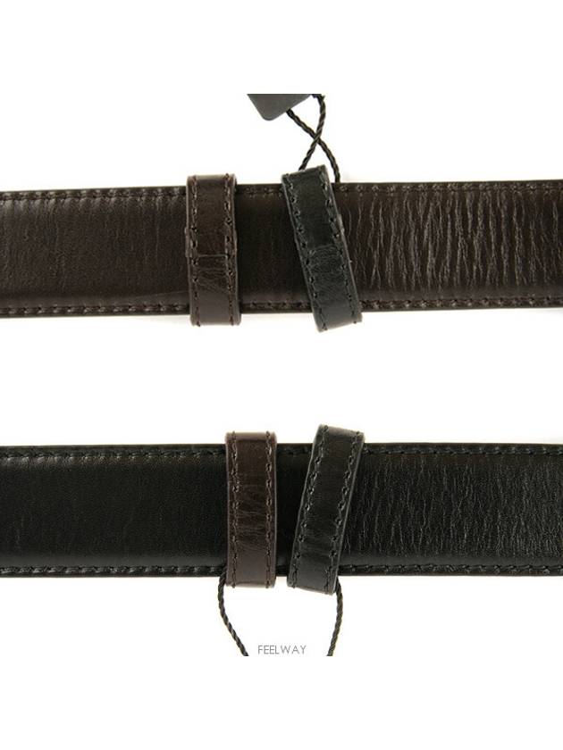 Reversible Leather Belt Black - DOLCE&GABBANA - BALAAN 8