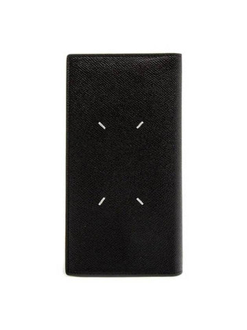 Stitch Logo Flap Long Wallet Black - MAISON MARGIELA - BALAAN 1