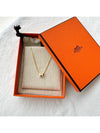 Mini Pop H Pendant Necklace Gold Blanc White - HERMES - BALAAN 9