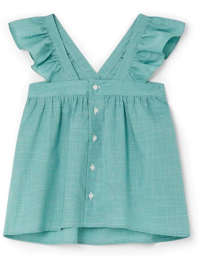 Bonpoint Emeraude Ruffle-Trim Smock Top, Size 6Y - BONPOINT - BALAAN 2