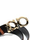 Gancini Reversible Leather Belt Black Sella - SALVATORE FERRAGAMO - BALAAN 6