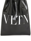 VLTN Logo Shiny Leather Crossbody Bag Black - VALENTINO - BALAAN 9