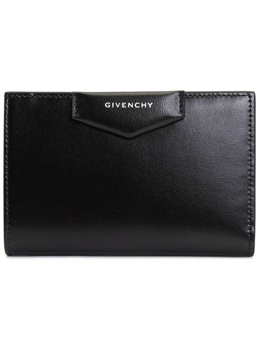 Antigona Box Leather Bicycle Wallet Black - GIVENCHY - BALAAN 2