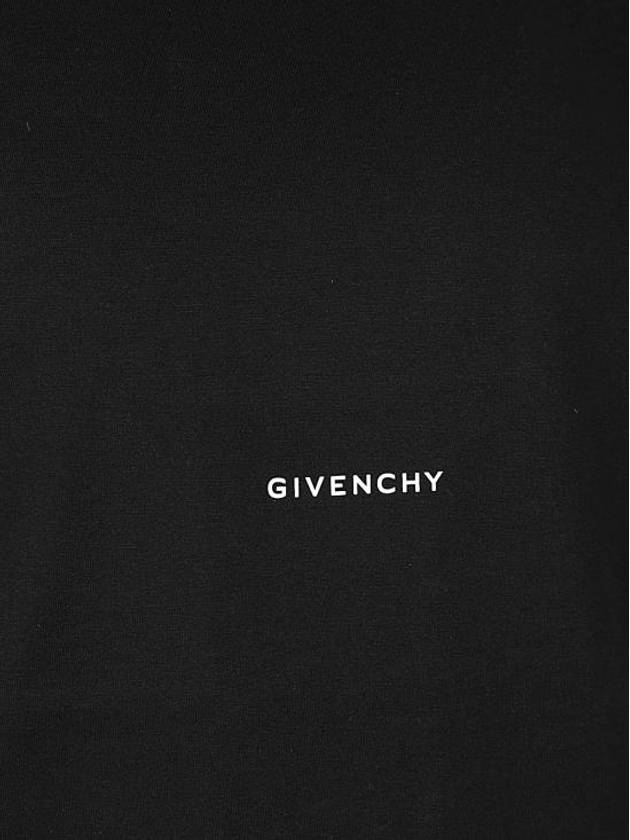 Logo Print Short Sleeve T-Shirt Black - GIVENCHY - BALAAN 4