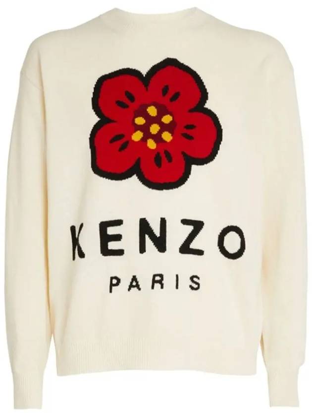 22FW Women's Flower Logo Wool Knit 2PU344 3LD 02 - KENZO - BALAAN 2