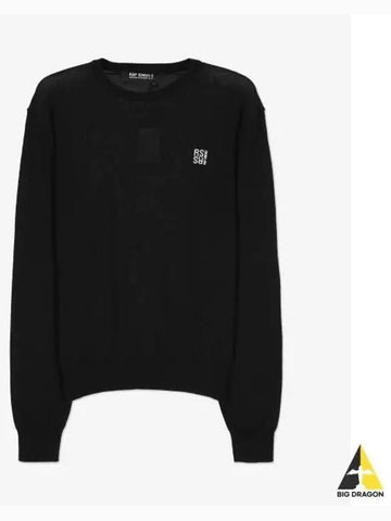 Crew neck logo sweatshirt dark navy 231823A520030044 - RAF SIMONS - BALAAN 1