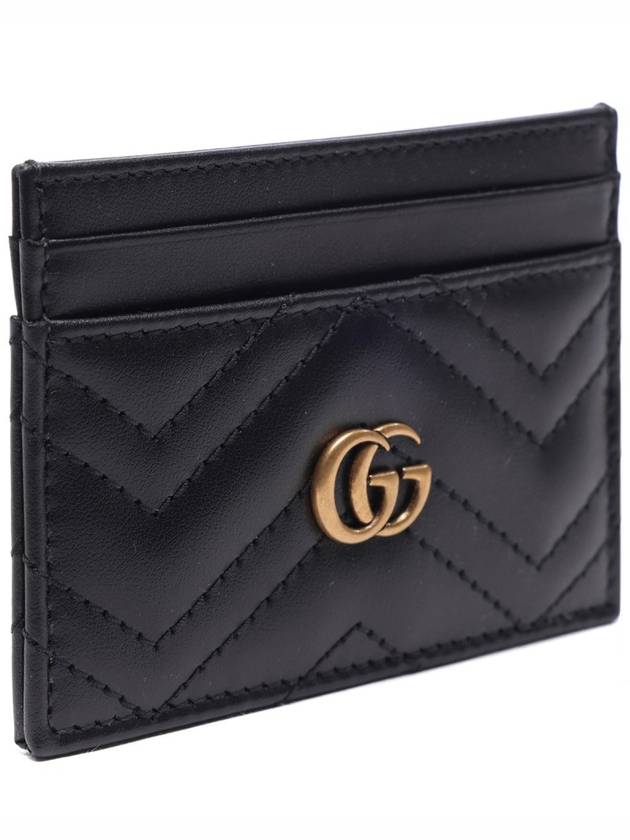 GG Marmont Matelasse 2 Tier Card Wallet Black - GUCCI - BALAAN 4