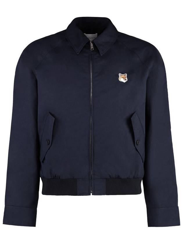 Harrington Zip-Up Jacket Navy - MAISON KITSUNE - BALAAN 2