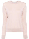 Women's Baby Fox Patch Regular Knit Top Pink - MAISON KITSUNE - BALAAN 1