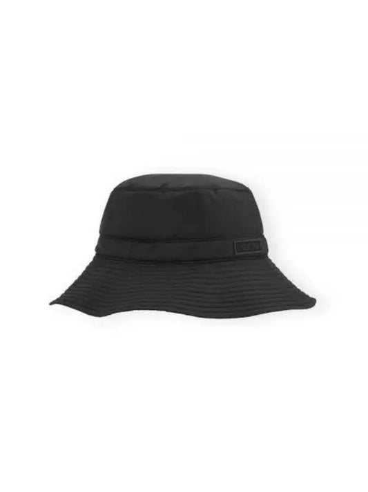 Tech Logo Patch Bucket Hat Black - GANNI - BALAAN 2