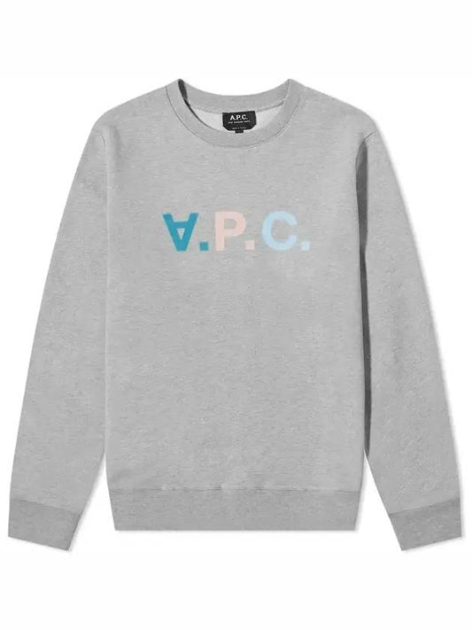 Men's VPC Logo Sweatshirt Melange Grey - A.P.C. - BALAAN 2