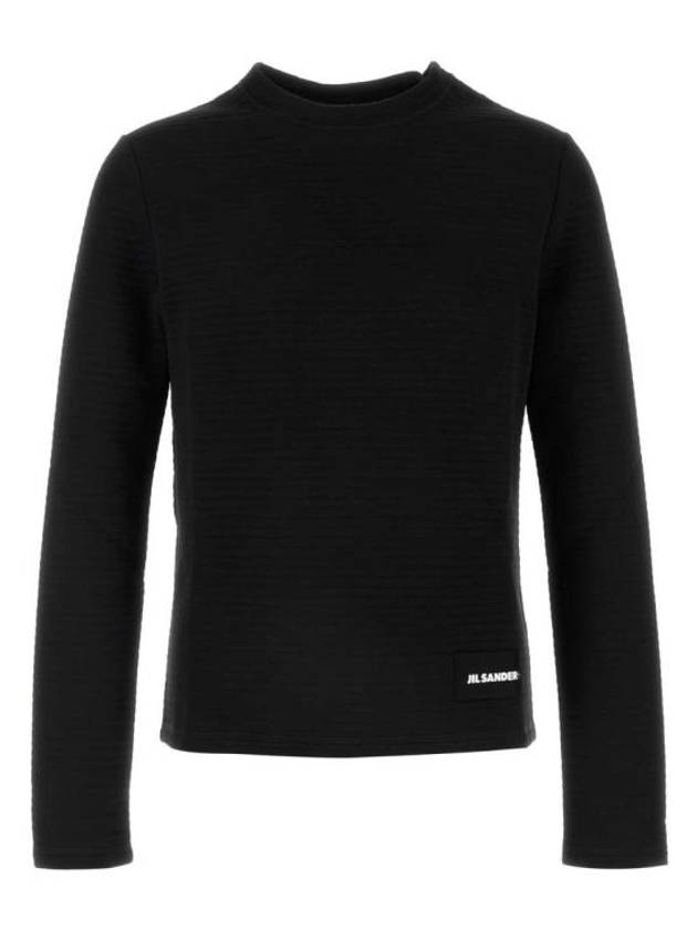 Logo Patch Long Sleeve T-Shirt Black - JIL SANDER - BALAAN 2