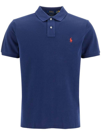 Men's Red Embroidered Logo Polo Shirt Navy - POLO RALPH LAUREN - BALAAN 2