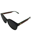 Eyewear Logo Round Asian Fit Sunglasses Black - GUCCI - BALAAN 4