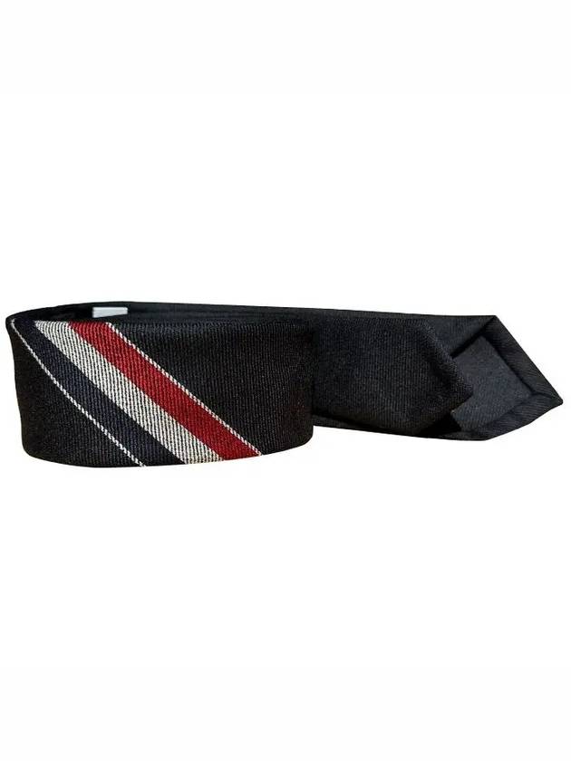 Three-Line Engineer Stripe Wool  Neck Tie Navy - THOM BROWNE - BALAAN 2