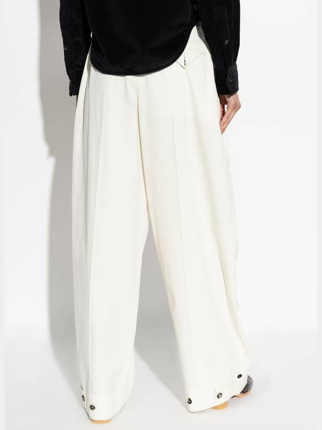 Light Cotton Twill Tapered Straight Pants Frosting - BOTTEGA VENETA - BALAAN 5