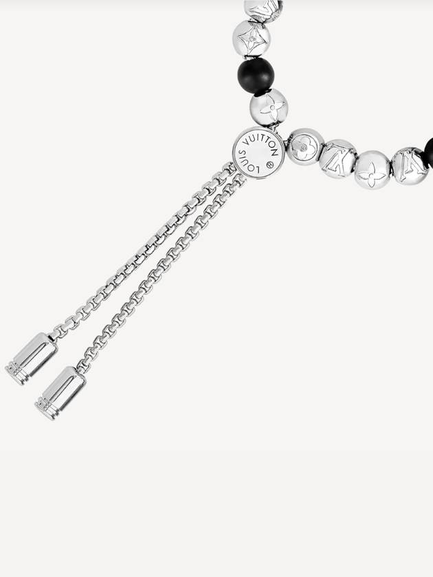 LV Monogram Beads Bracelet Silver - LOUIS VUITTON - BALAAN 4