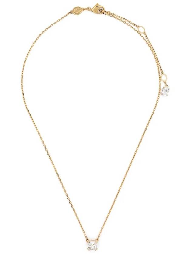 Stilla Crystal Pendant Square Cut Necklace Gold - SWAROVSKI - BALAAN 1