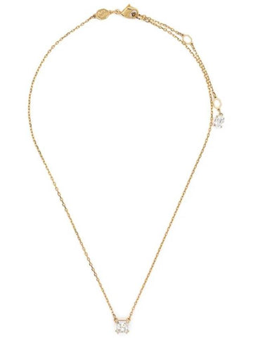 Stilla Crystal Pendant Square Cut Necklace Gold - SWAROVSKI - BALAAN 1