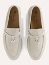 Women s Loafers Summer Charms Work Suede Gray Beige - LORO PIANA - BALAAN 8