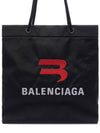 Explorer Embroidered Logo Tote Bag Black - BALENCIAGA - BALAAN 3