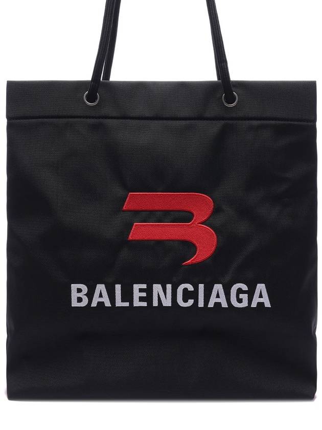 Explorer Embroidered Logo Tote Bag Black - BALENCIAGA - BALAAN 2