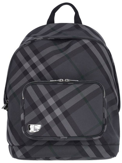 Grid Check Backpack Charcoal - BURBERRY - BALAAN 2