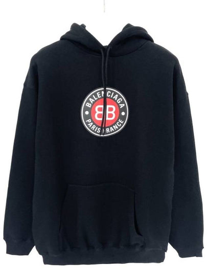 Paris Circle Logo Hoodie Black - BALENCIAGA - BALAAN 2