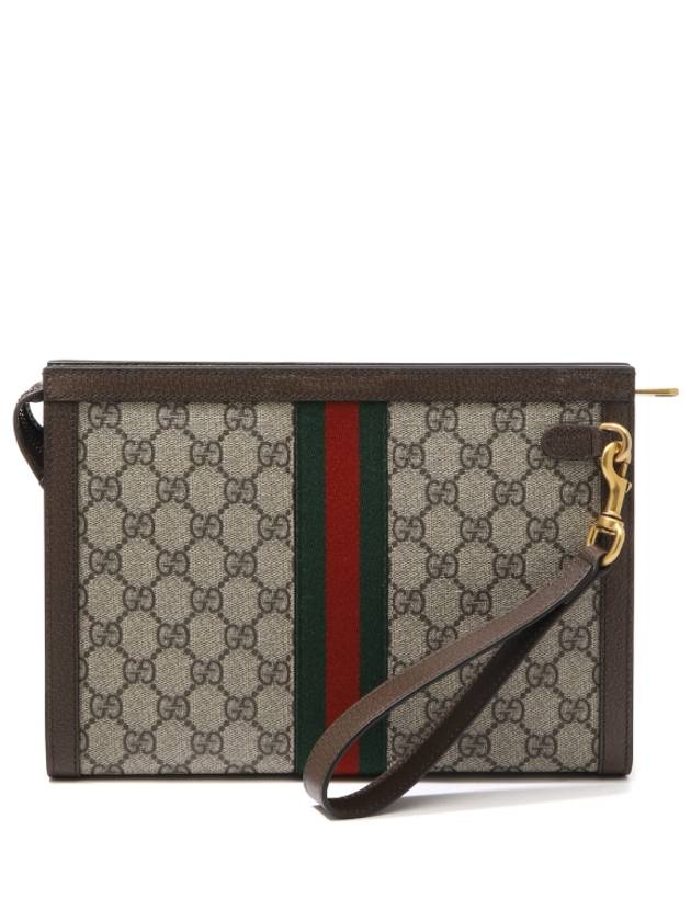 GG Supreme Canvas Ophidia Clutch Bag Beige Ebony - GUCCI - BALAAN 3