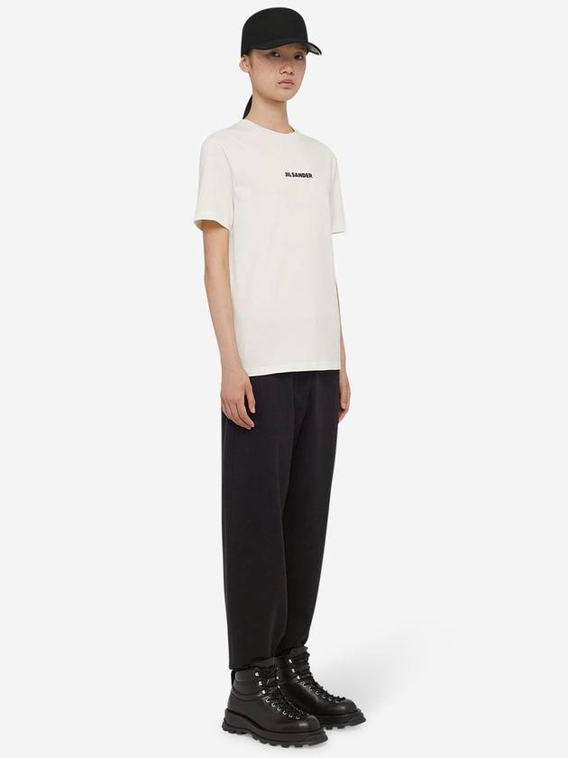 Logo Print Short Sleeve T-Shirt White - JIL SANDER - BALAAN 7