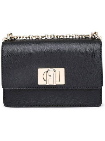 1927 leather gold-plated mini cross bag black - FURLA - BALAAN 2