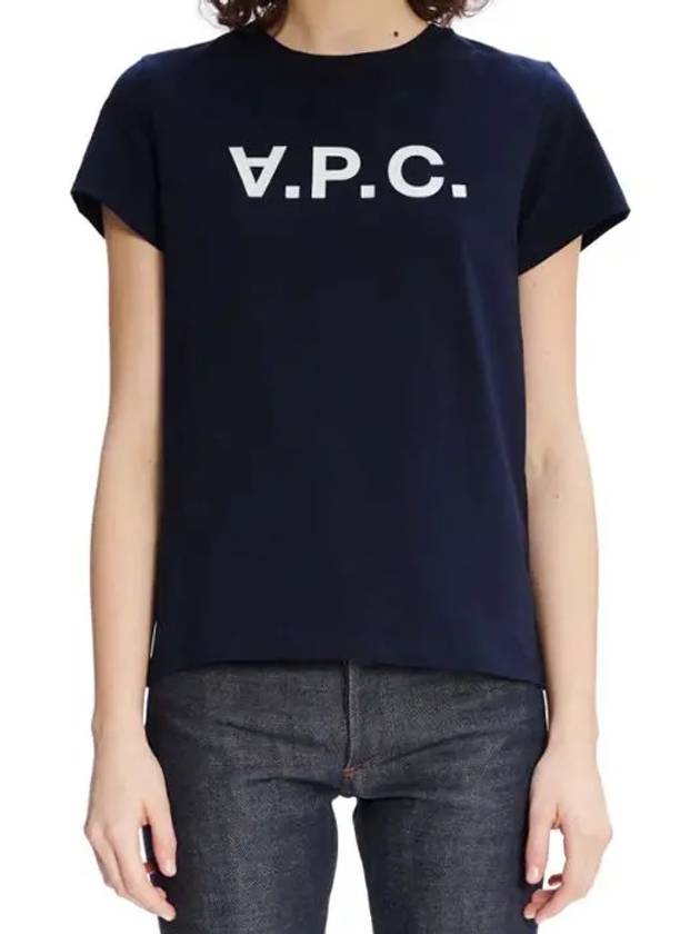 VPC Logo Organic Cotton Short Sleeve T-Shirt Navy - A.P.C. - BALAAN 4