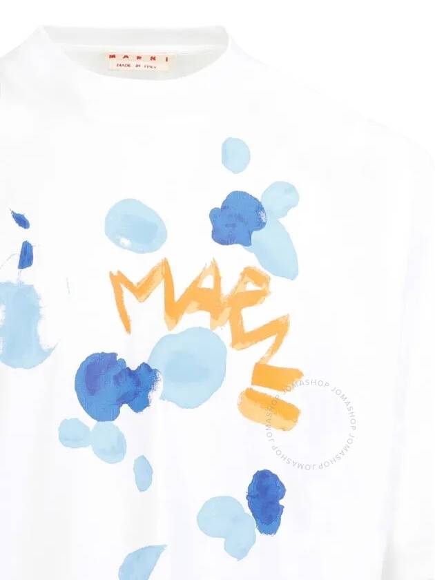 Marni Dripping Print Cotton T Shirt Brand Size 52 US Size 42 - MARNI - BALAAN 3