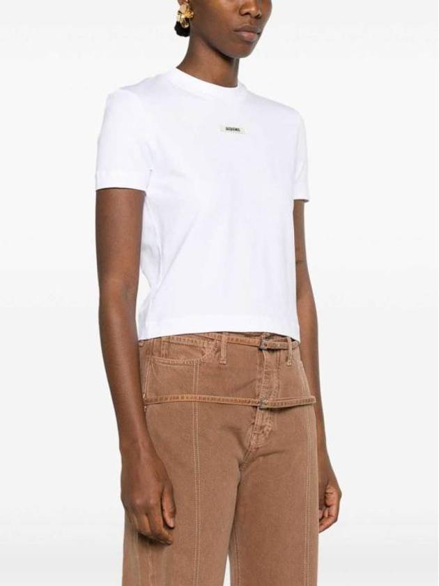 Le Gros Grain Short Sleeve T-Shirt White - JACQUEMUS - BALAAN 6