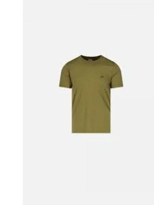 Small Logo Cotton Short Sleeve T-Shirt Khaki - CP COMPANY - BALAAN 2