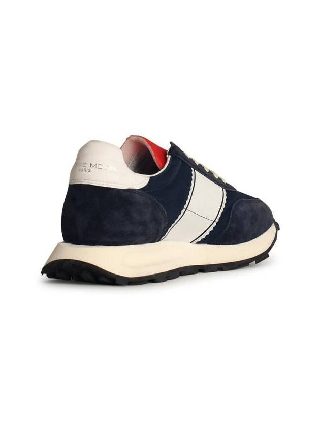 Paneled lace up running low top sneakers blue - PHILIPPE MODEL - BALAAN 4